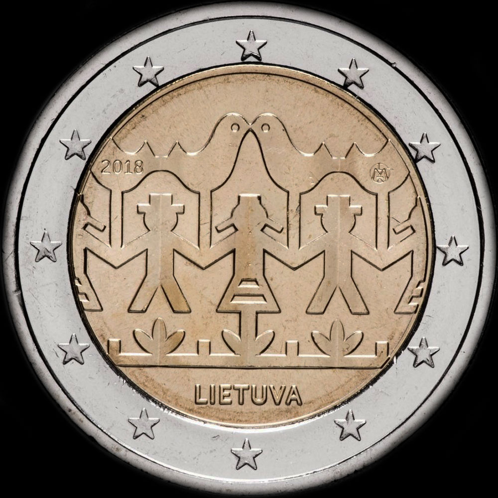 Lituanie 2018 - Fte des Chants et Danses Lituaniens - 2 euro commmorative