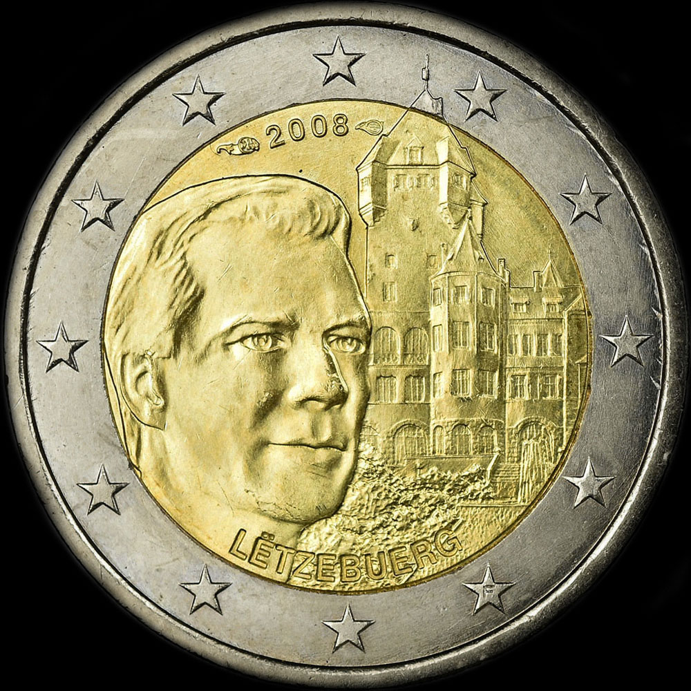 Luxembourg 2008 - Le Grand-Duc Henri et le Chteau de Berg (rsidence officielle) - 2 euro commmorative