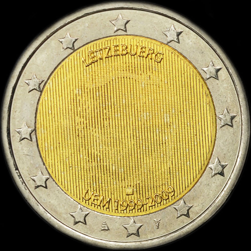 Luxembourg 2009 - 10 ans de l'UEM - 2 euro commmorative