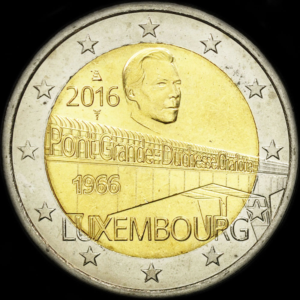 Luxembourg 2016 - 50 ans du Pont Grande-Duchesse Charlotte - 2 euro commmorative