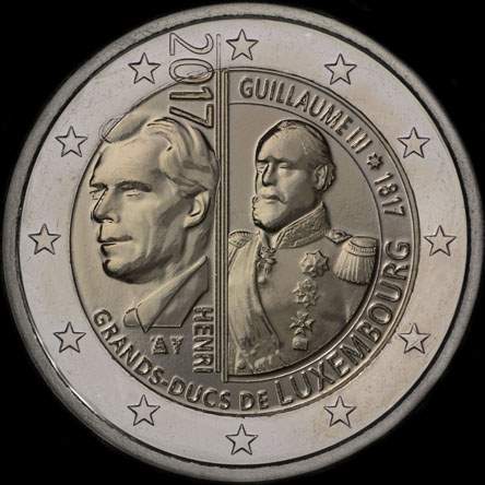 Luxembourg 2017 - 200 ans du Grand-Duc Guillaume III - 2 euro commmorative