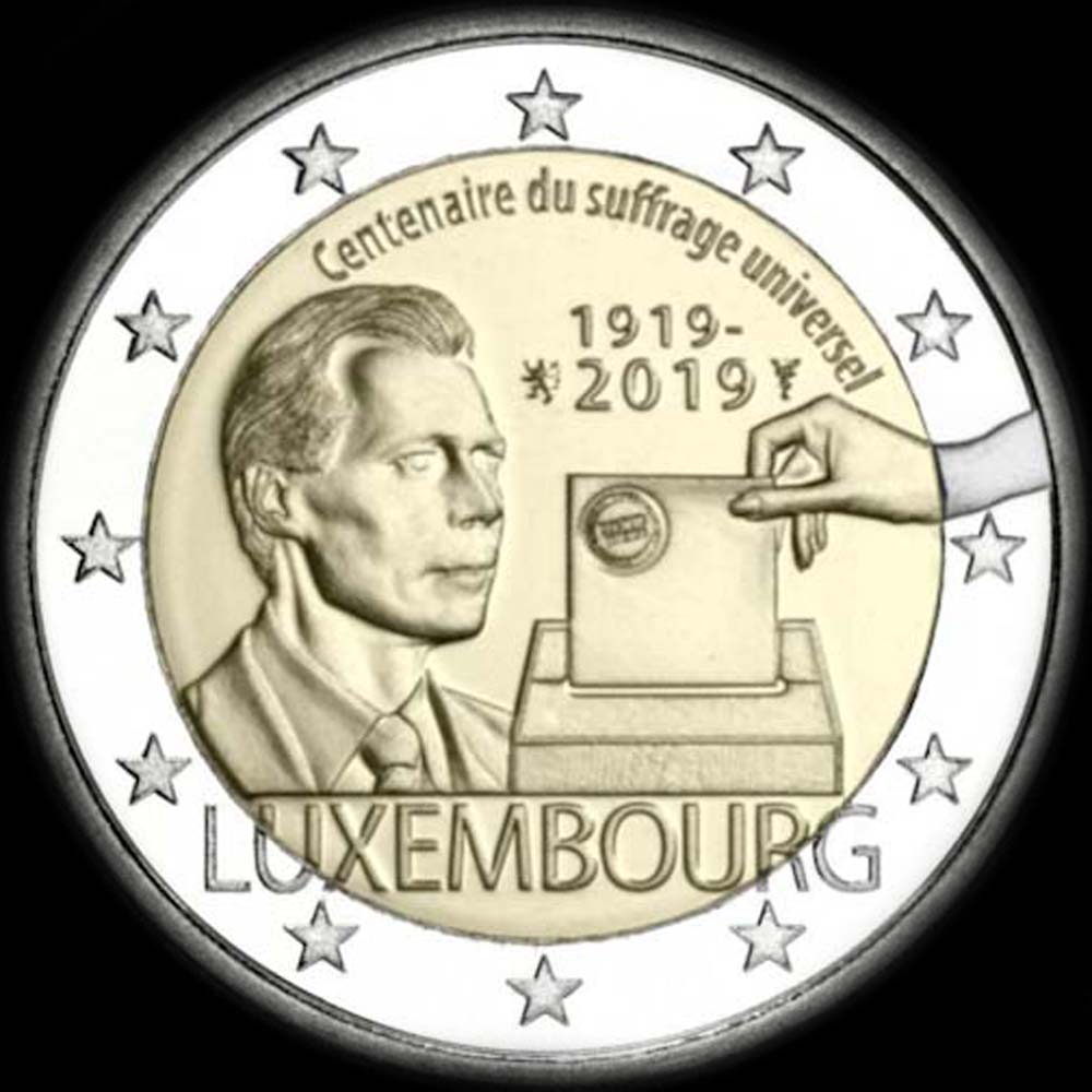 Luxembourg 2019 - 100 ans du Suffrage Universel - 2 euro commmorative
