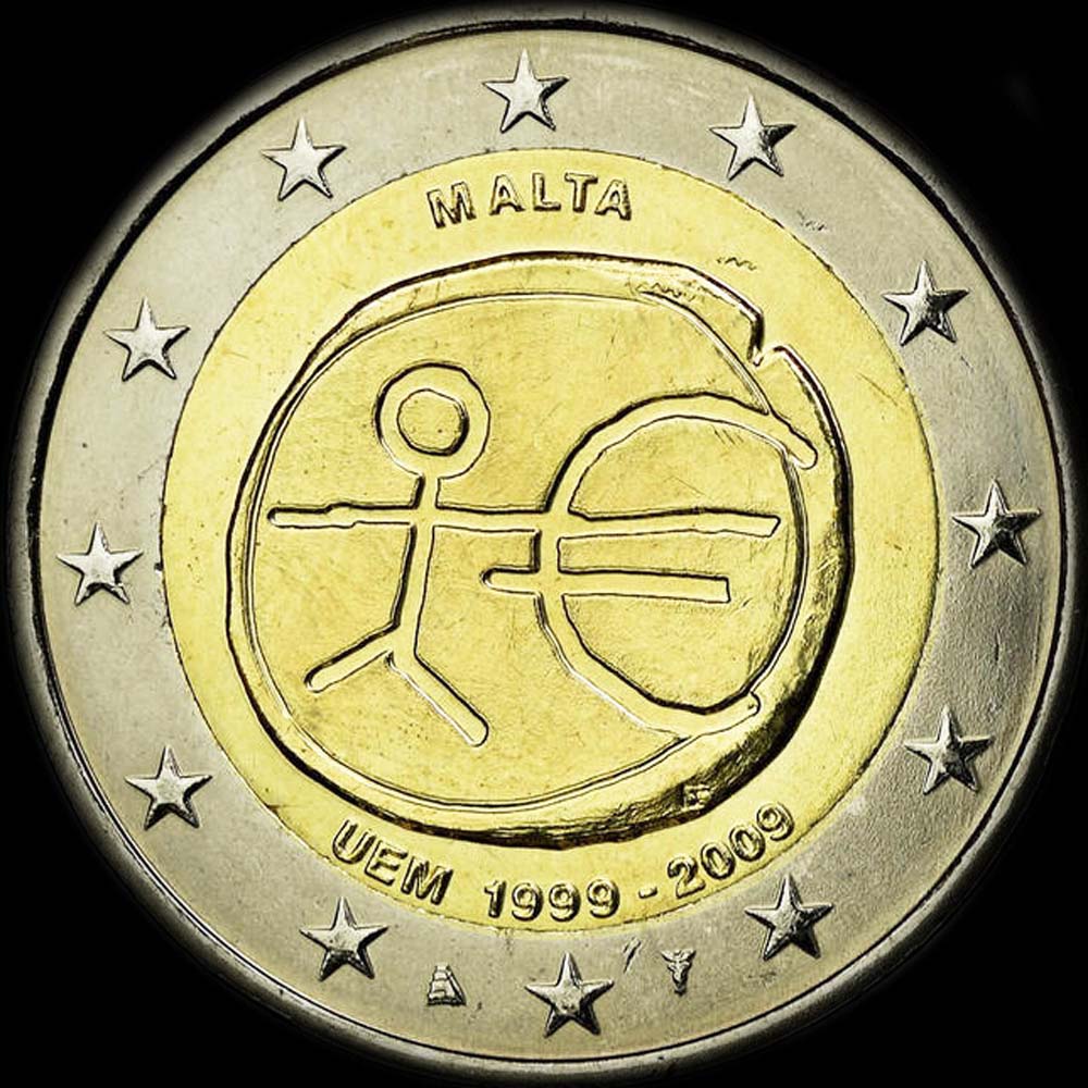 Malte 2009 - 10 ans de l'UEM - 2 euro commmorative