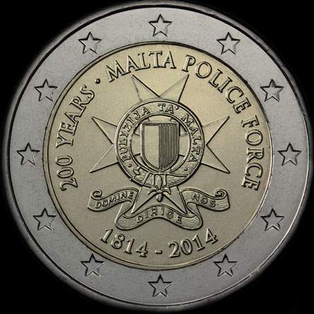 Malte 2014 - 200 ans de la Police Maltaise - 2 euro commmorative