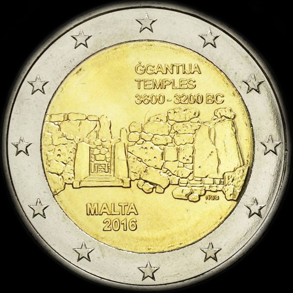 Malte 2016 - Site prhistorique de Ggantija - 2 euro commmorative