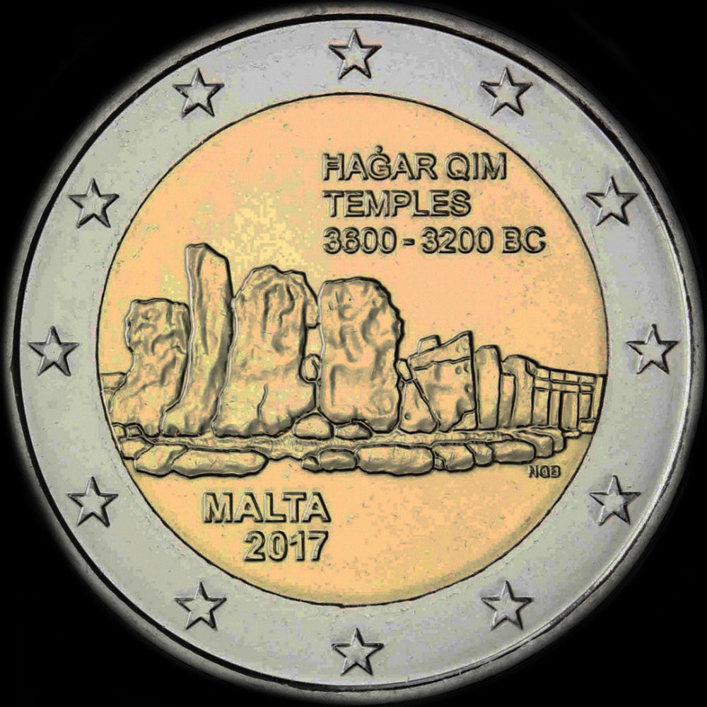 Malte 2017 - Site prhistorique de Hagar Qim - 2 euro commmorative