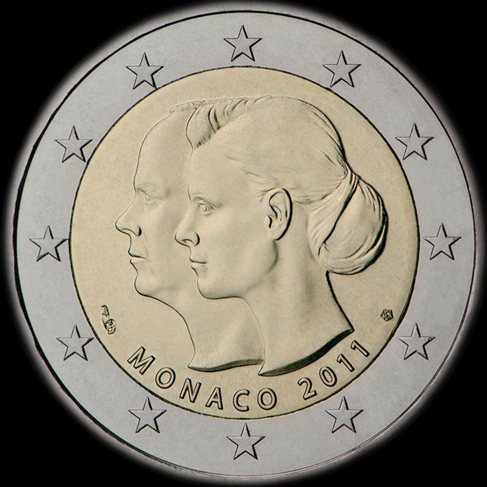 Monaco 2011 - Mariage du Prince Albert II et Charlne Wittstock - 2 euro commmorative