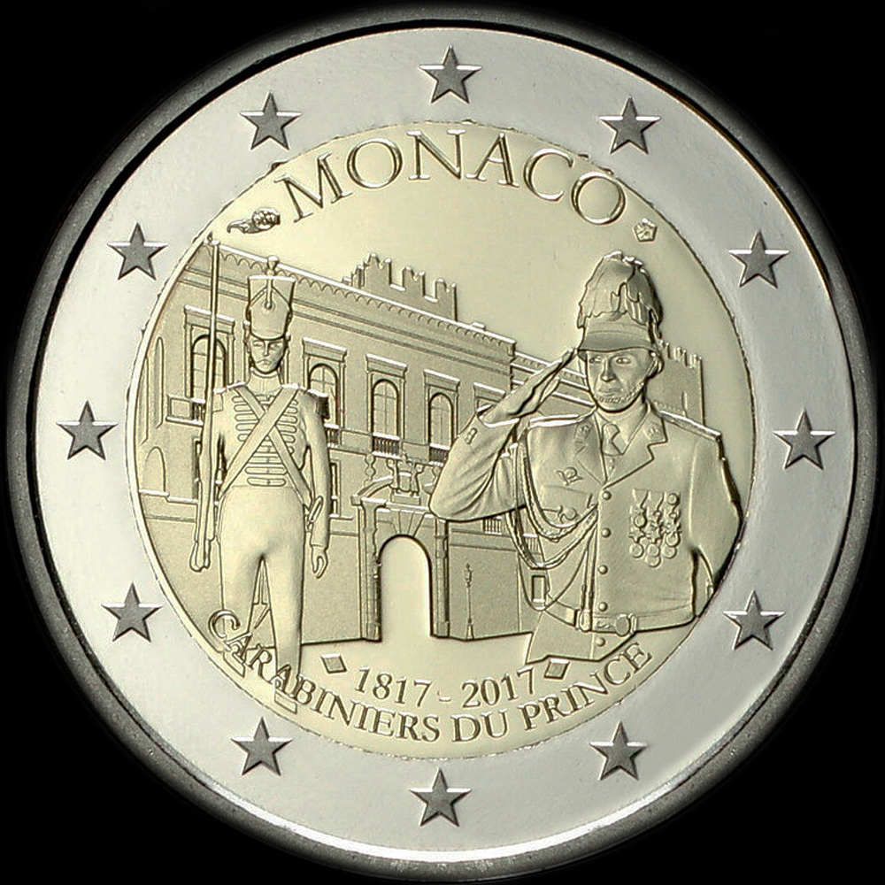 Monaco 2017 - 200 ans de la Compagnie des Carabiniers du Prince - 2 euro commmorative