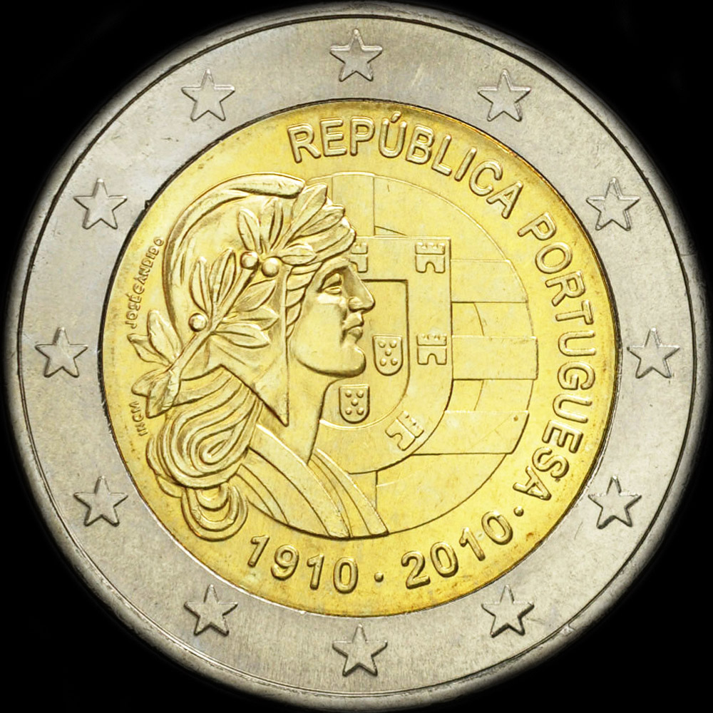 Portugal 2010 - 100 ans de la Rpublique Portugaise - 2 euro commmorative