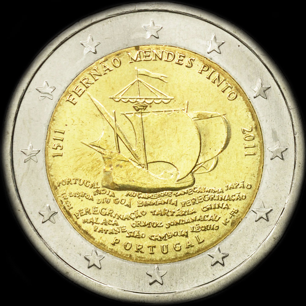 Portugal 2011 - 500 ans de Ferno Mendes Pinto - 2 euro commmorative