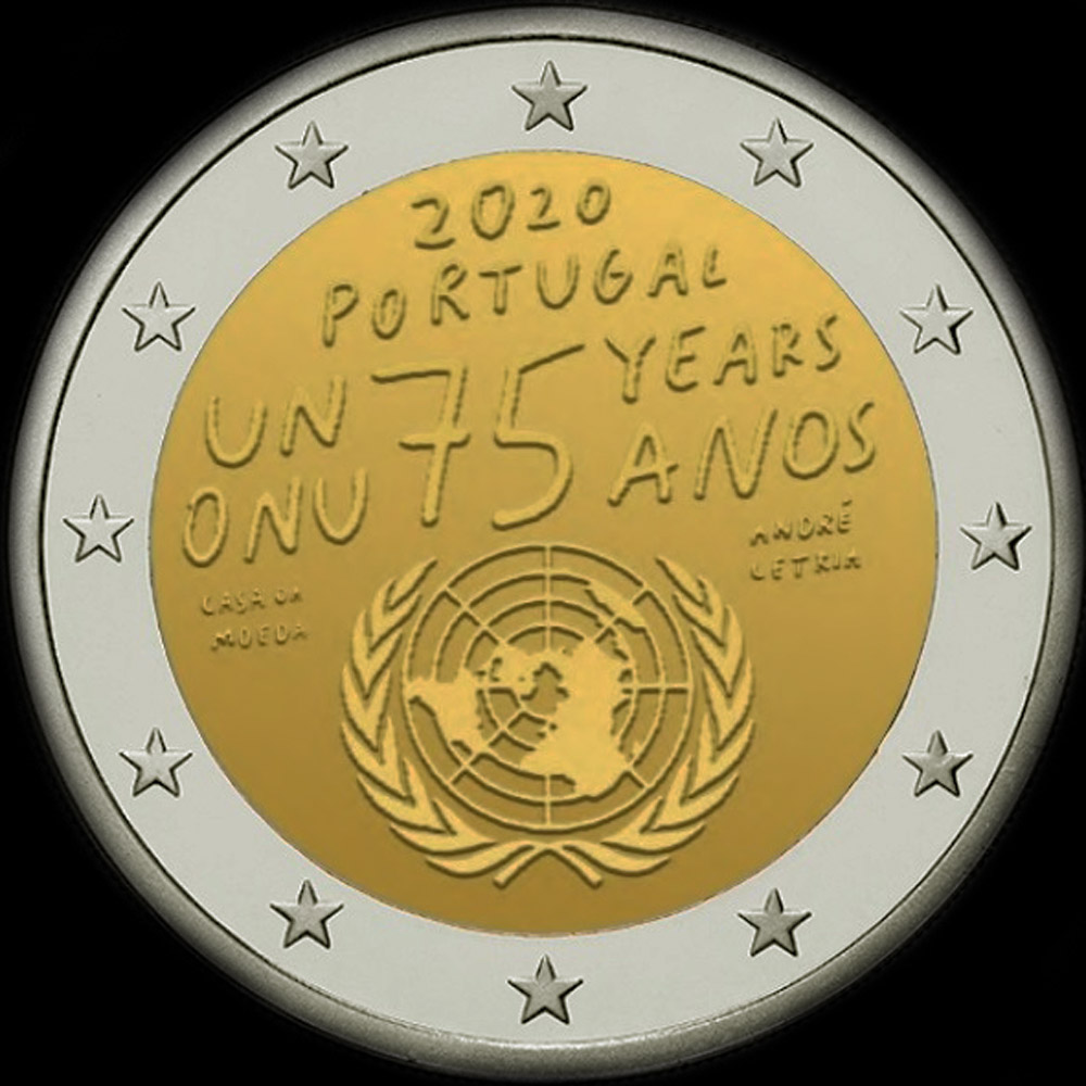 Portugal 2020 - 75 ans des Nations-Unies (ONU) - 2 euro commmorative