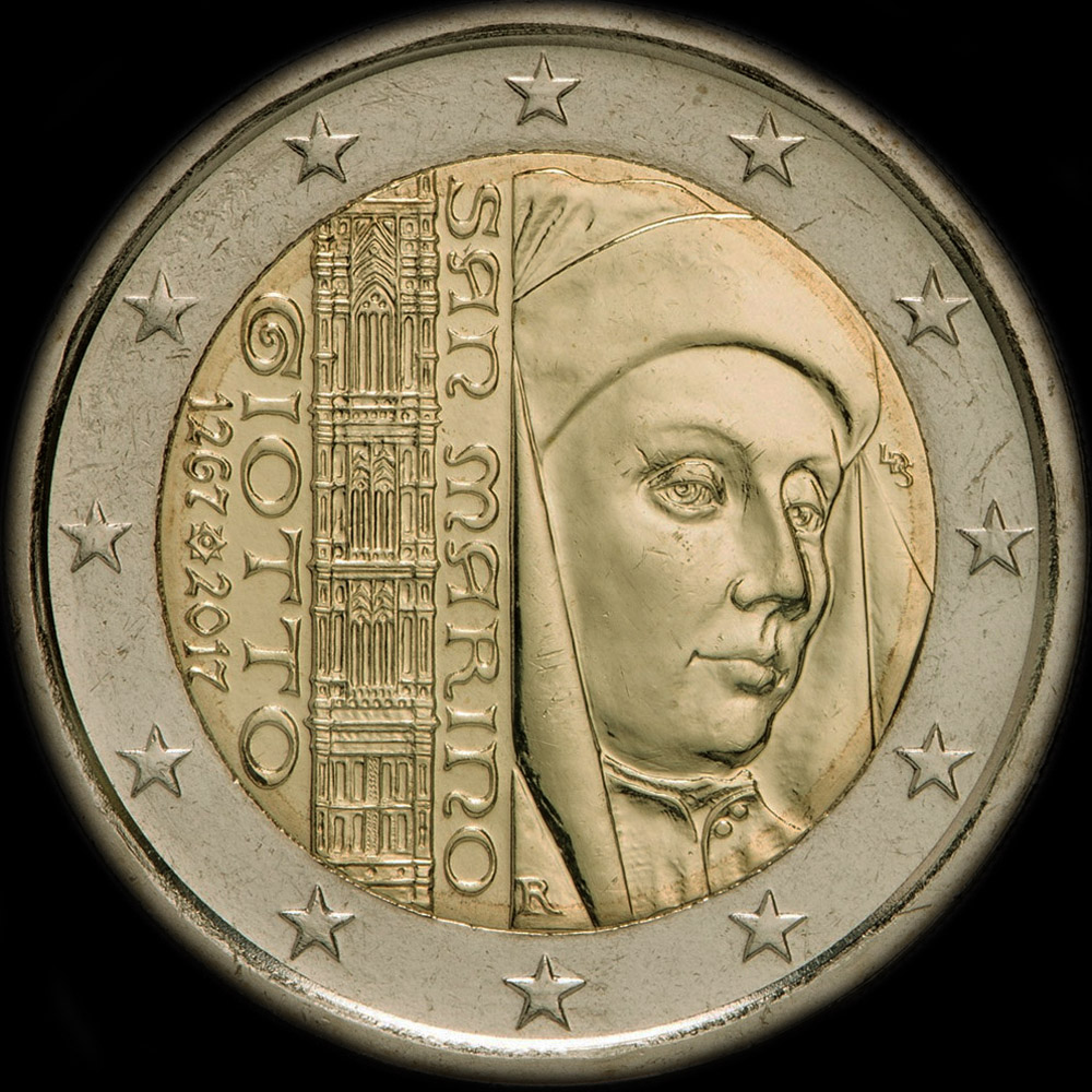 Saint-Marin 2017 - 750 ans de Giotto di Bondone - 2 euro commmorative