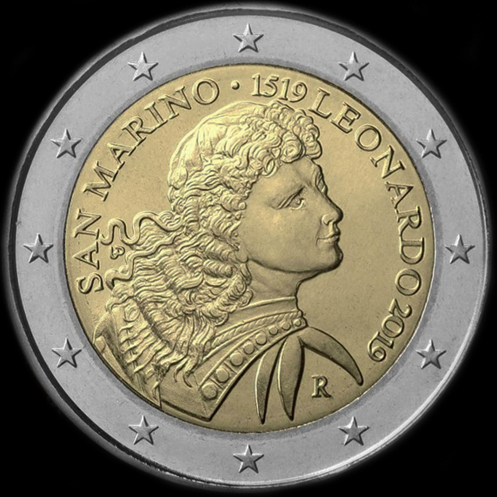 Saint-Marin 2019 - 500 ans de la mort de Lonard de Vinci - 2 euro commmorative