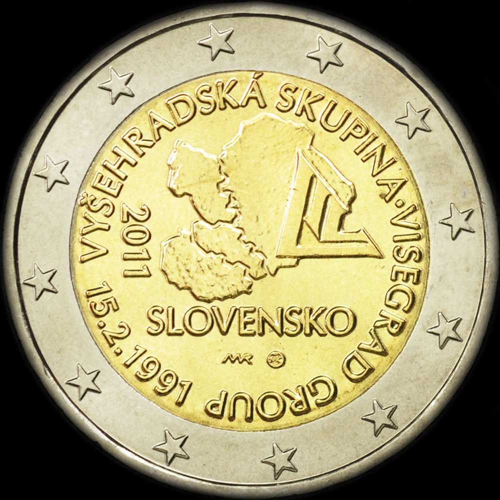 Slovaquie 2011 - 20 ans de la fondation du Groupe de Visegrd - 2 euro commmorative