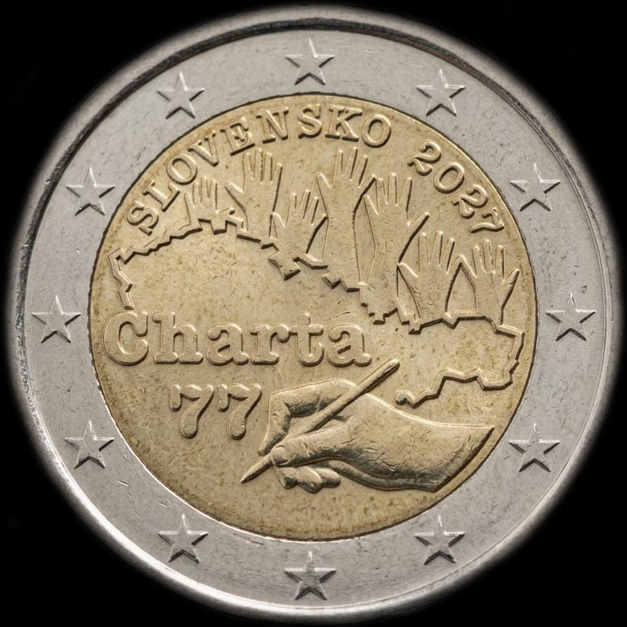Slovaquie 2027 - 50 ans de la Charte 77 - 2 euro comm�morative
