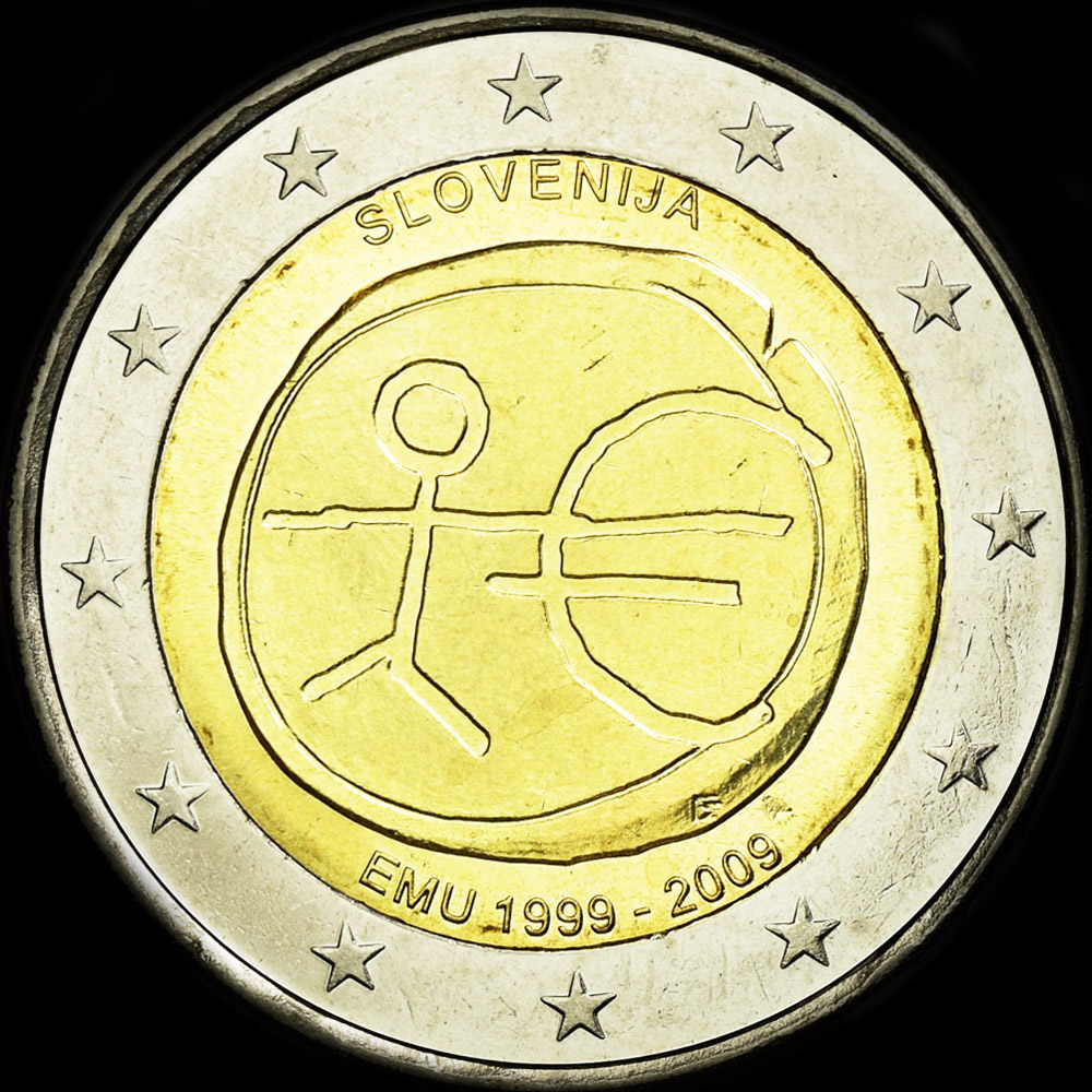 Slovnie 2009 - 10 ans de l'UEM - 2 euro commmorative