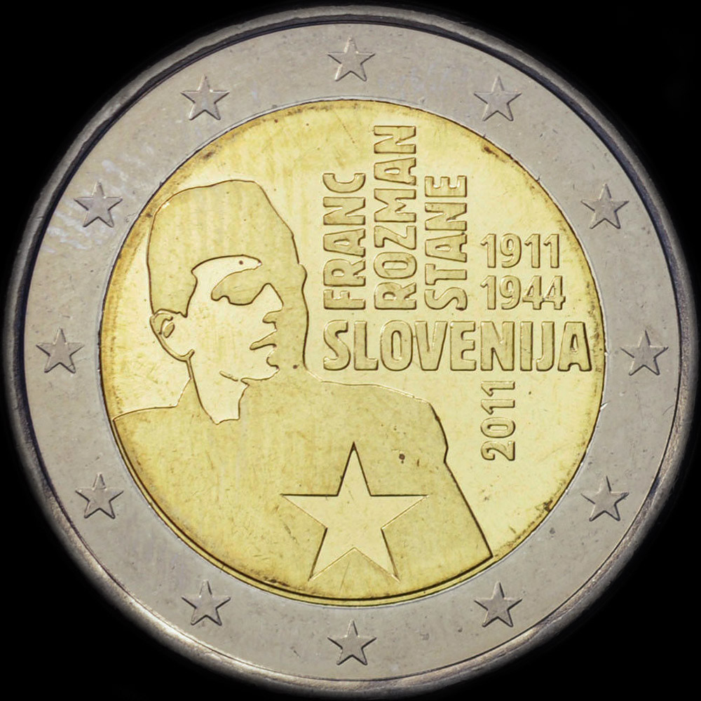 Slovnie 2011 - 100 ans de Franc Rozman-Stane - 2 euro commmorative