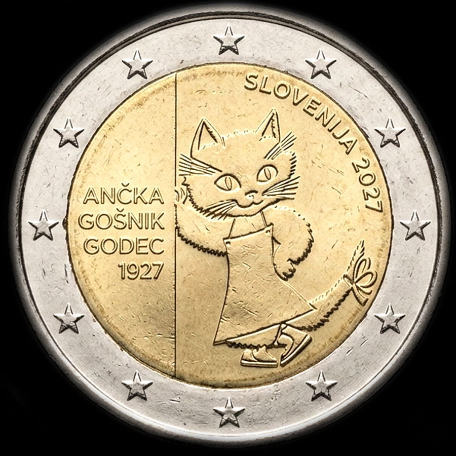 Slov&eacute;nie 2027 - 100 ans de An&ccaron;ka Go&scaron;nik Godec - 2 euro comm�morative