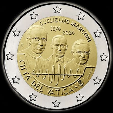 Vatican 2024 - 150 ans de la naissance de Guglielmo Marconi - 2 euro commmorative