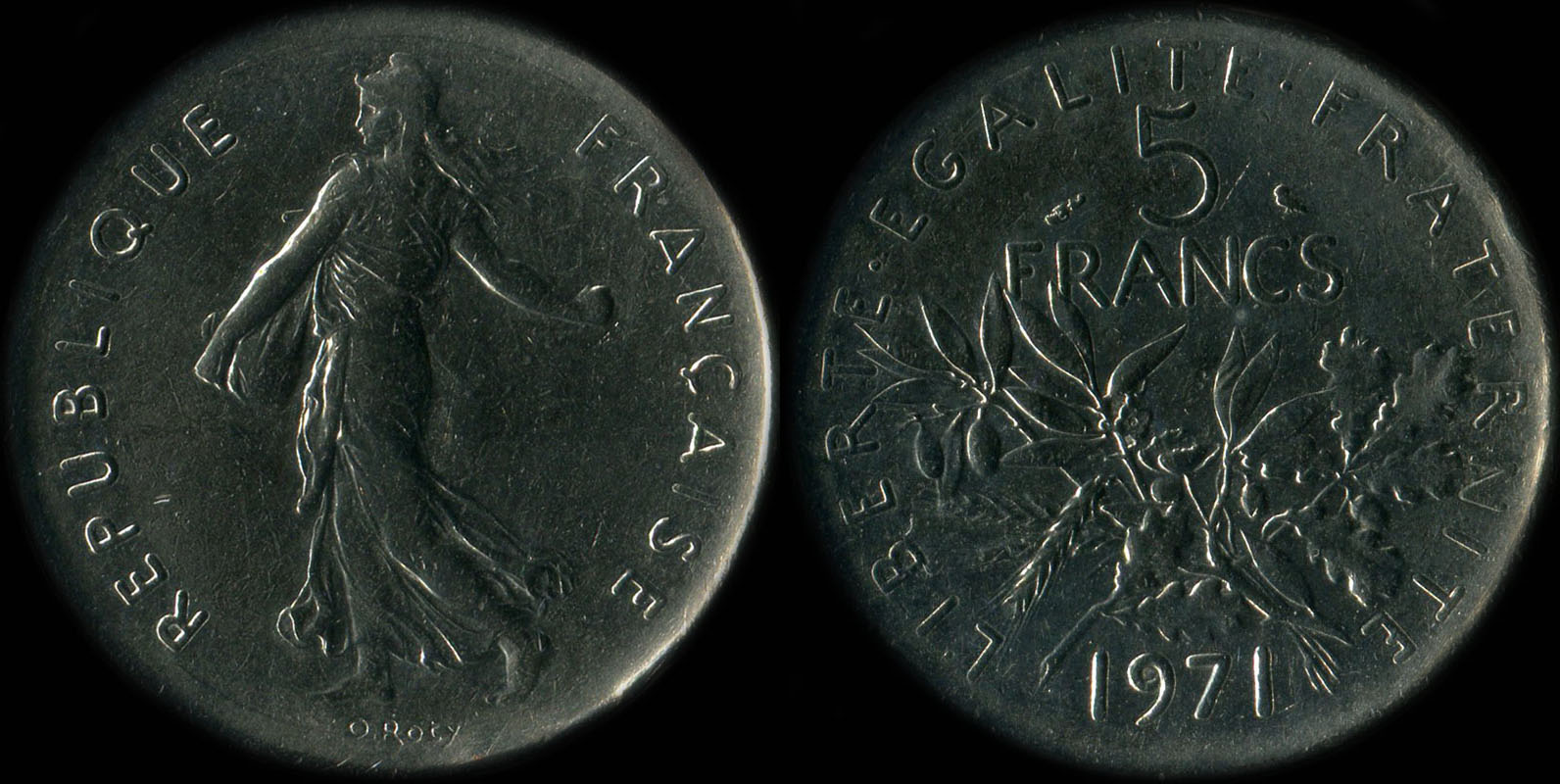 Pice de 5 francs 1971 Semeuse cupro-nickel