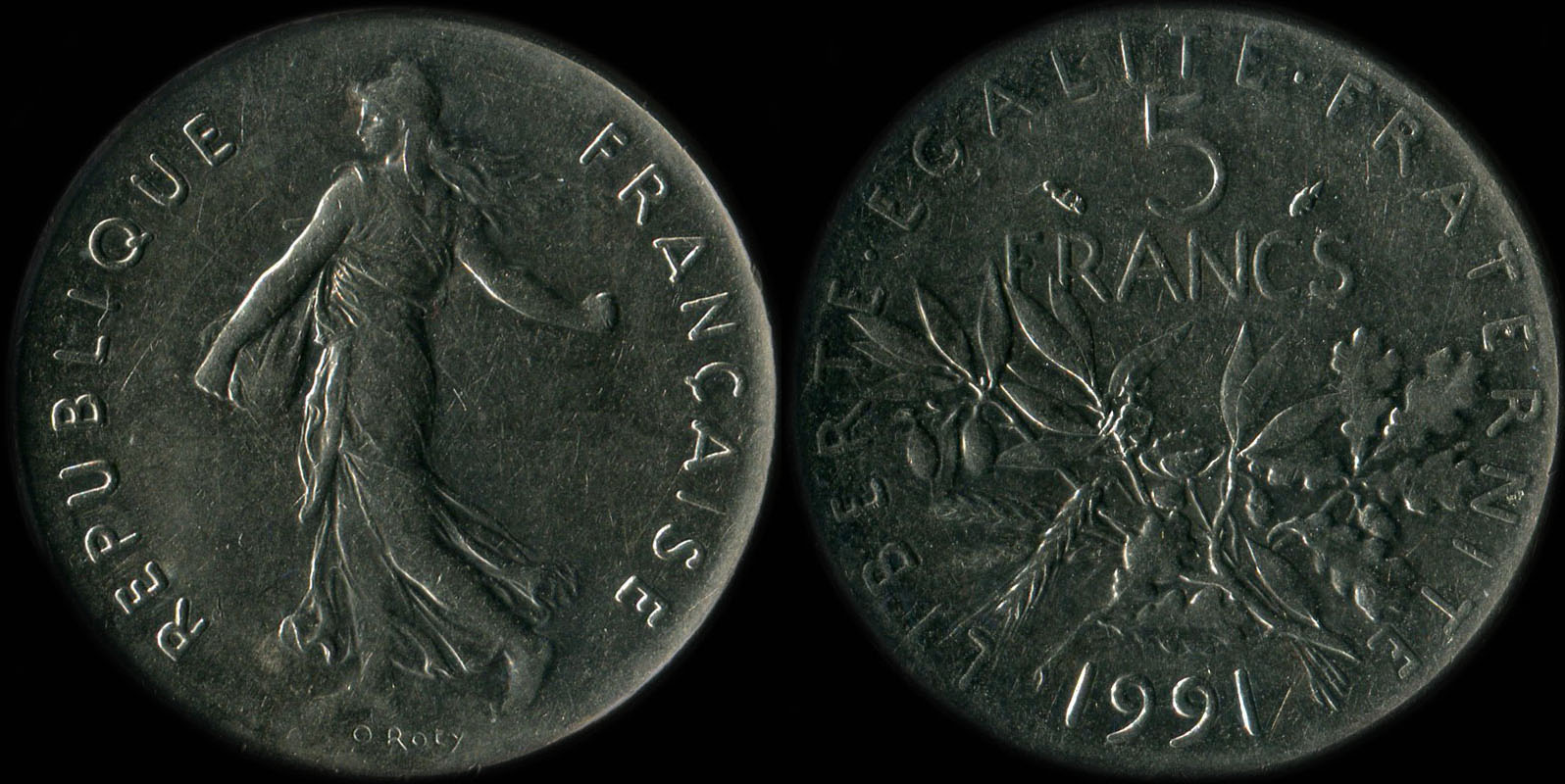 Pice de 5 francs 1991 Semeuse cupro-nickel