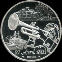 Pice de 1  euro 2003 - Bicentenaire de la Cession de la Louisiane aux Etats-Unis - revers