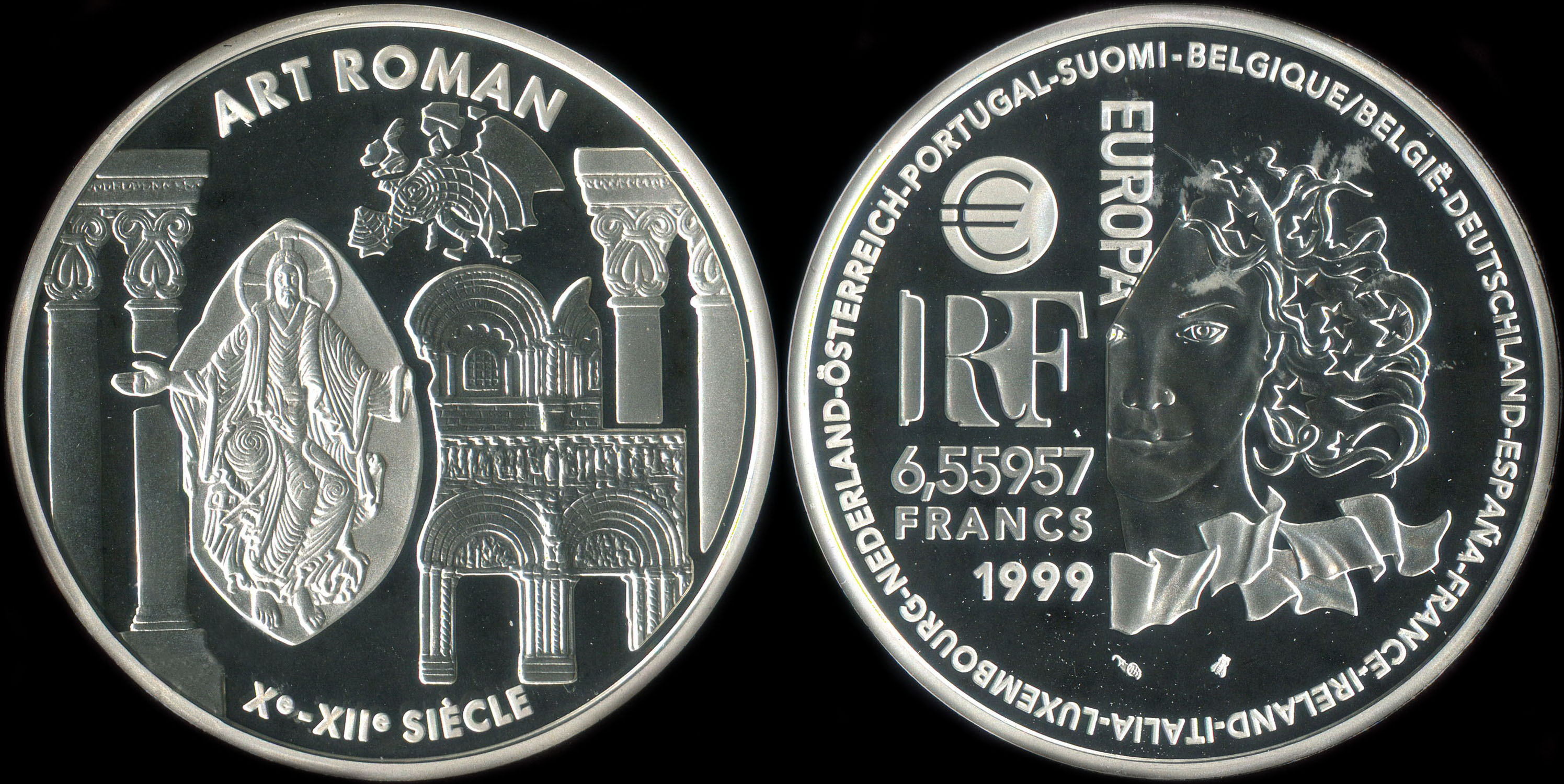 Pice de 6,55957 francs 1999 - Europa - Art Roman