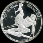 Pièce de 100 francs 1990 - XVIes Jeux Olympiques d'Hiver - Albertville 92 - Slalom Moderne et Belle Epoque - avers