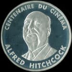 Pi�ce de 100 francs 1995 - Centenaire du Cin�ma - Alfred Hitchcock - avers