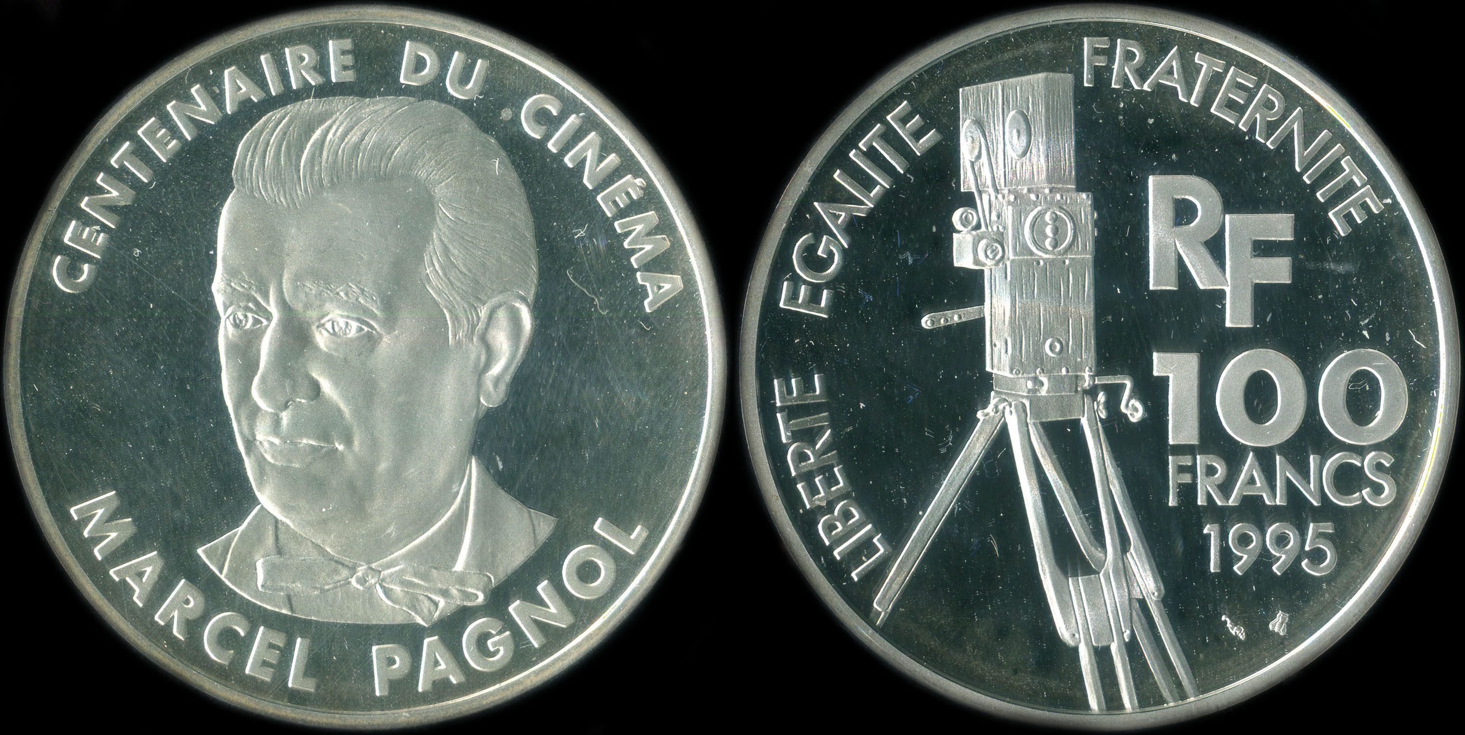 Pice de 100 francs 1995 - Centenaire du Cinma - Marcel Pagnol