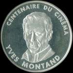 Pice de 100 francs 1995 - Centenaire du Cinma - Yves Montand - avers