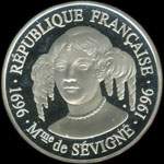 Pièce de 100 francs 1996 - Personnages célèbres - Madame de Sévigné - avers