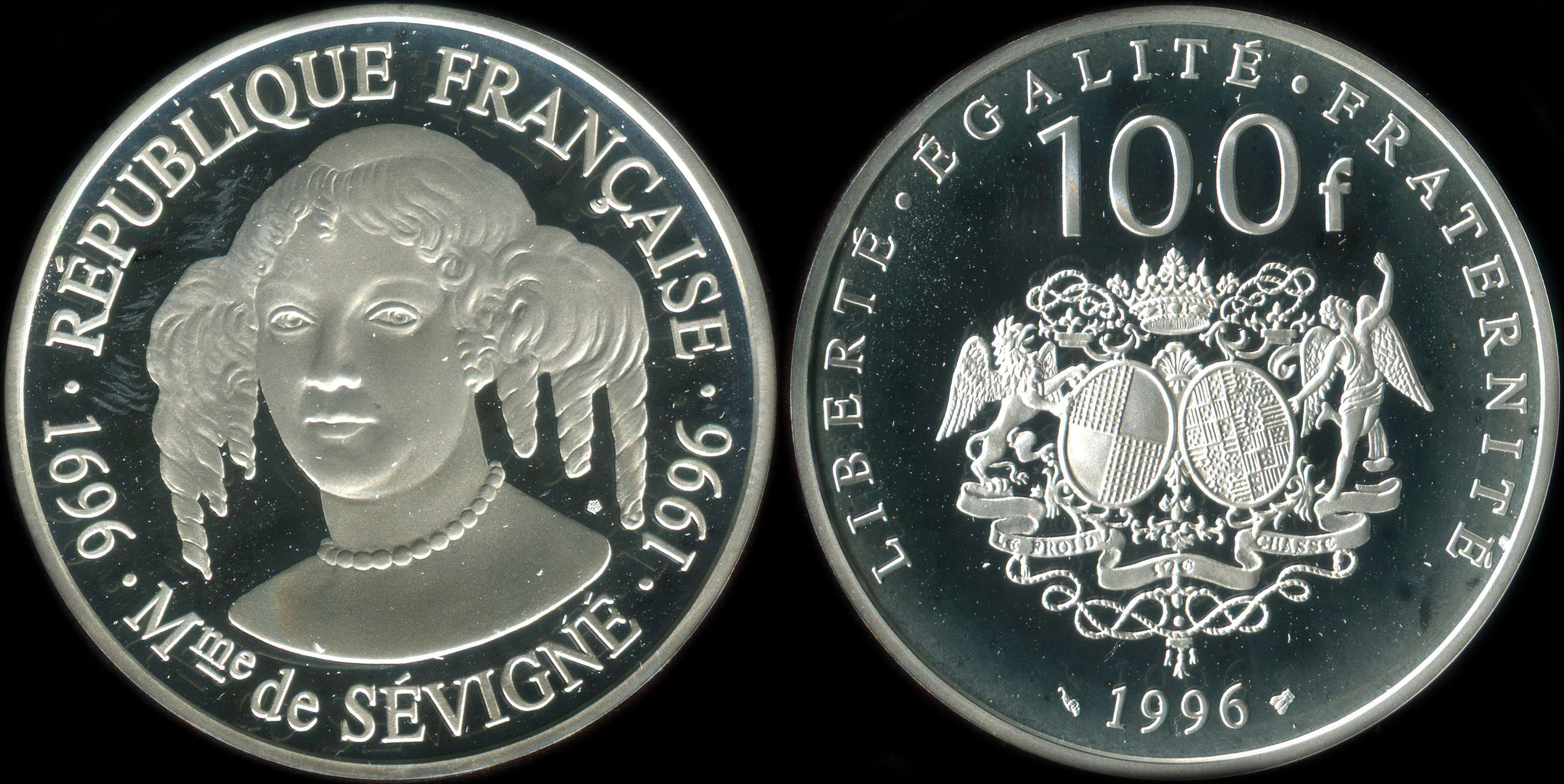 Pièce de 100 francs 1996 - Personnages célèbres - Madame de Sévigné