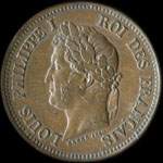 Pièce de 5 centimes 1840 - Refonte des monnaies de cuivre - Louis Philippe I - Roi des français - essai de Barre - cuivre - avers