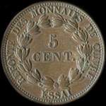 Pièce de 5 centimes 1840 - Refonte des monnaies de cuivre - Louis Philippe I - Roi des français - essai de Barre - cuivre - revers