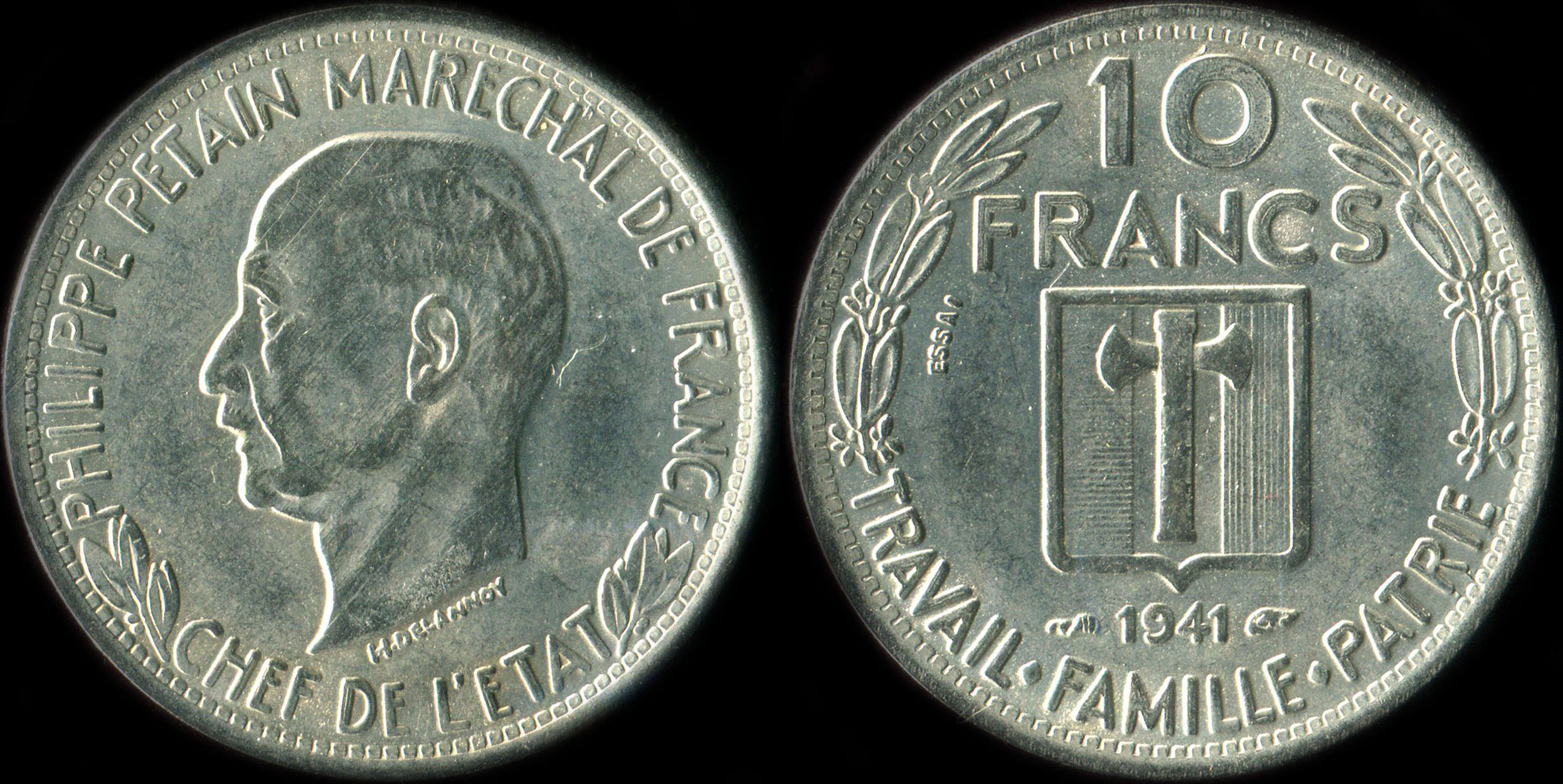 Fausse pièce de 10 francs 1941 Concours de Delannoy
