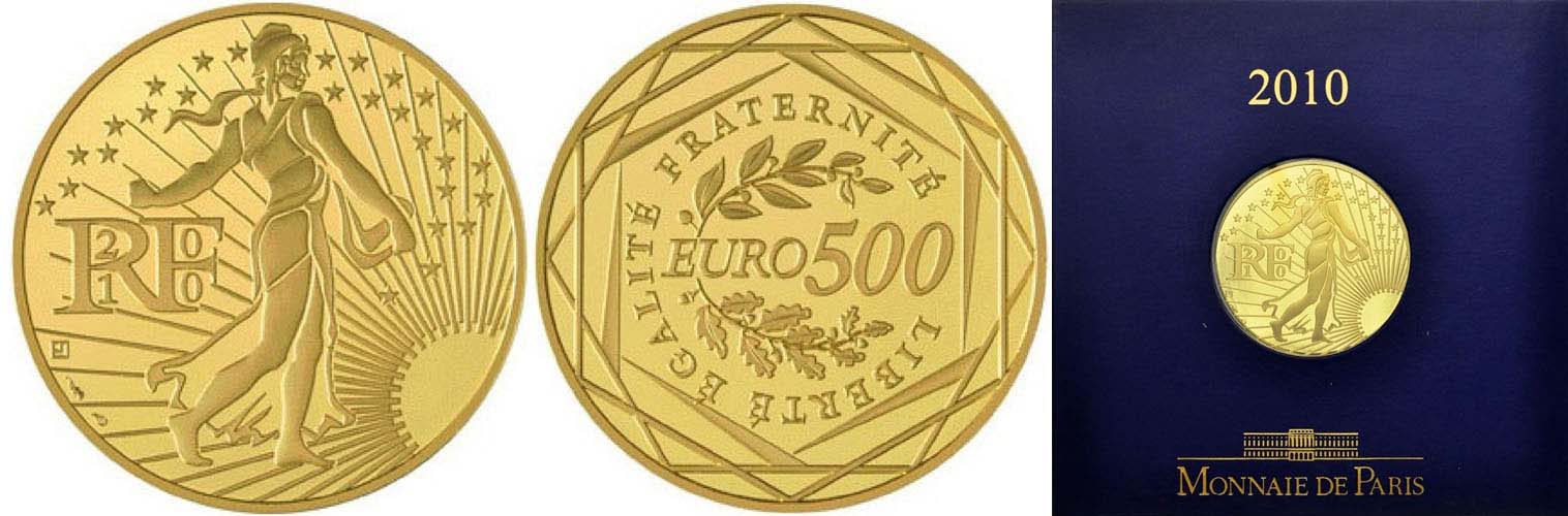 Annonce vente pièce de 500 euro or 2010 kdtej-1@yahoo.com