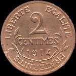 Revers pice 2 centimes Dupuis 1914