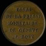 Revers essai pice 2 centimes Louis-Philippe I Genve