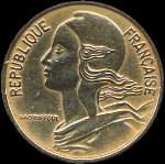 Avers pièce 5 centimes Marianne 1967