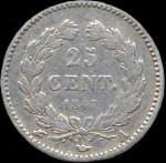 Pièce de 25 centimes Louis-Philippe I Roi des français - 1847A - revers