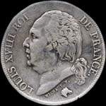 Pice de 2 francs Louis XVIII Roi de France 1817K - avers