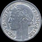 Pice de 2 francs Morlon aluminium 1941 Etat franais - Rpublique franaise - avers