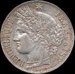 Pice de 5 francs Crs 1850A - Rpublique franaise - avers