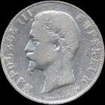 Pice de 5 francs Napolon III Empereur tte nue 1856BB - Empire franais - avers