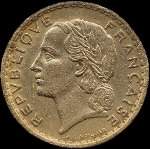 Pice de 5 francs Lavrillier bronze-aluminium 1939 - Rpublique franaise - avers