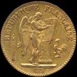 Pièce de 20 francs or Génie 1849A - République française - avers