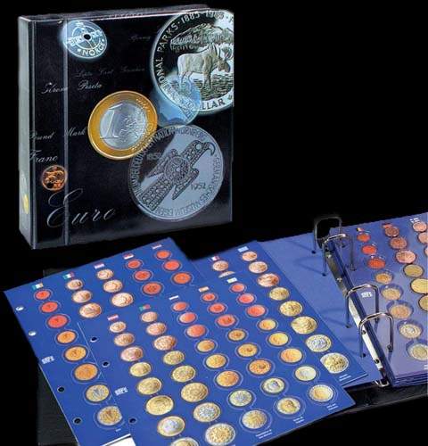 SAFE 7817 Classeur monnaie euros de tout les pays - Album de pièces de monnaie en euro - classeur pieces de monnaie pour votre collection de pièces de monnaie 1 Cent à 2 Euro.