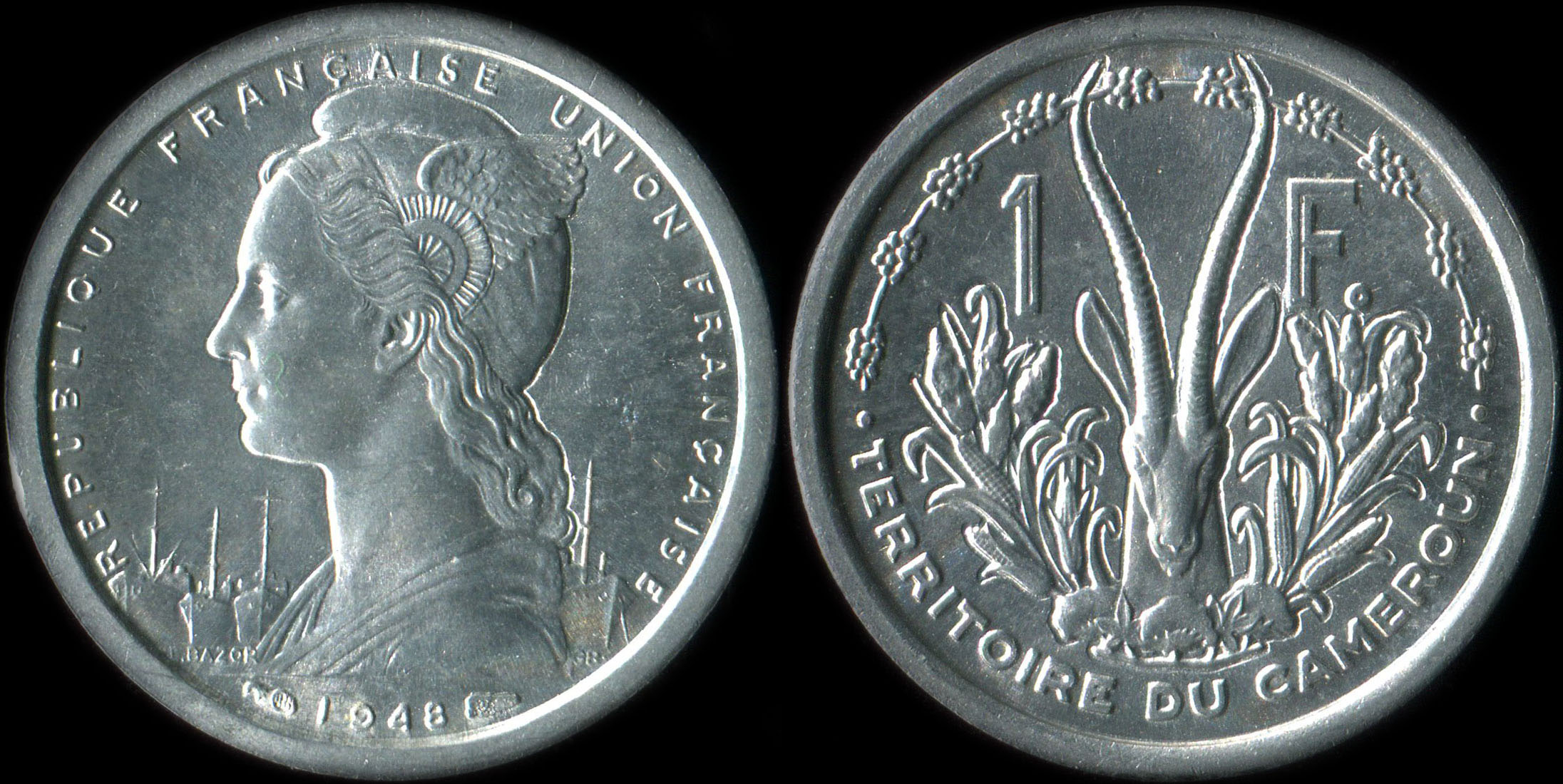 Pice de 1 franc 1948 - Territoire du Cameroun