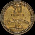 Djibouti - Côte Française des Somalis - 20 francs 1952 - revers